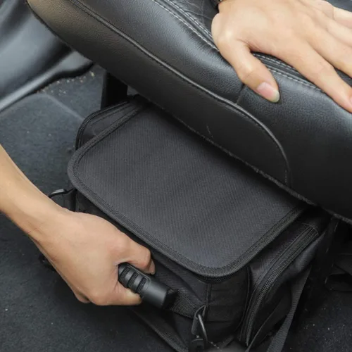 Vista 8 de YOCTM Organizador de almacenamiento debajo del asiento para Jeep Wrangler JK JL 2018-2025, paquete de 2 bolsas de asiento trasero de automóvil