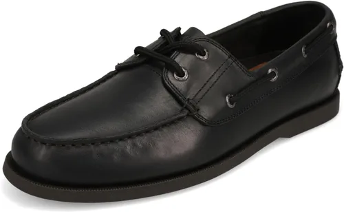 Vista 8 de Dockers Vargas zapatos mocasines de cuero cosidos a mano para hombre Negro marrón
