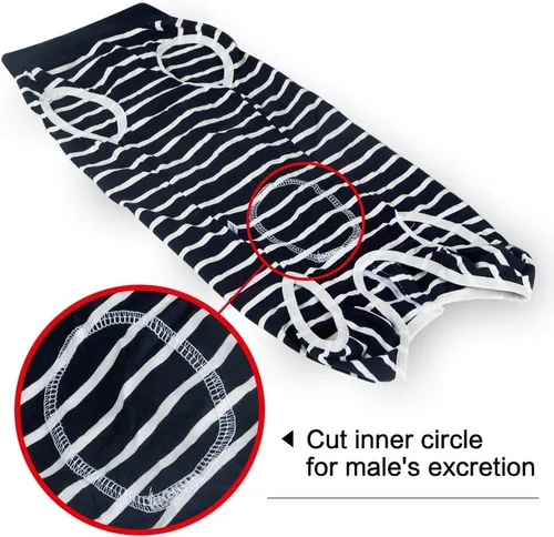 Vista 4 de Traje de recuperación para perros y cachorros, para heridas abdominales, ropa quirúrgica, chaleco posoperatorio para usar después de una cirugía