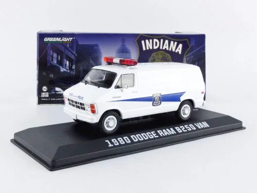 Vista 5 de Greenlight 86599 1980 Dodge Ram B250 Van - Policía Estatal de Indiana Escala 1:43