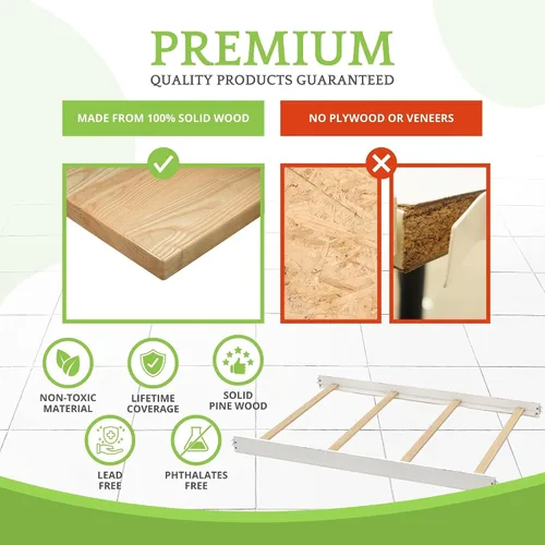 Vista 6 de Kit de conversión de madera maciza, rieles de cama para cunas convertibles Evolur Transition Your Convertible Crib to a Size Bed; Solid Wood