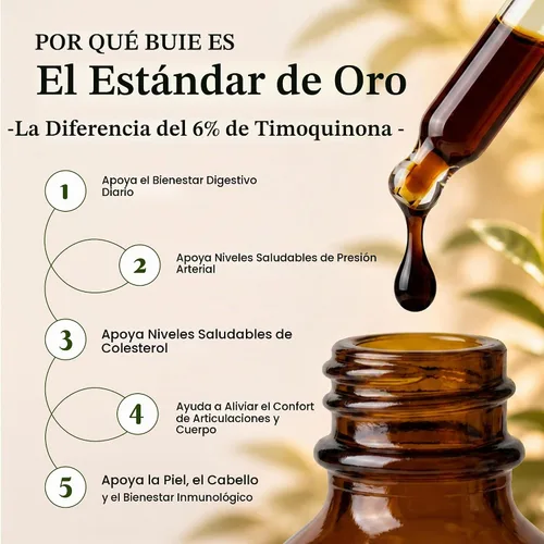Vista 3 de BUIE Aceite de semilla negra orgánico prensado en frío, 4.5-6% timoquinona