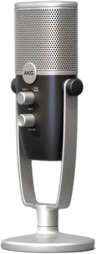 Vista 5 de AKG Pro Audio Ara - Micrófono de condensador USB-C profesional, modos de captura de audio de doble patrón para podcasting, blogs de video