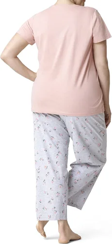 Vista 2 de HUE SleepWell - Conjunto de pijama de manga corta y skimmer para mujer, mantente fresco y cómodo con Temp Tech
