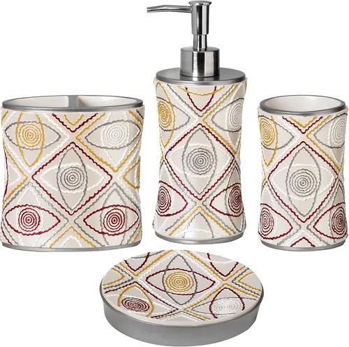 Vista 71 de Zahari Home Capri - Juego de toallas de baño de 3 piezas, toalla de baño, toalla de mano y toalla facial, decoración moderna, hermoso diseño único