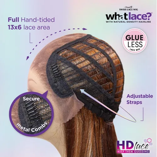 Vista 4 de Sensationnel Cloud9 Swiss Lace WHATLACE? Personalizable Peluca de encaje de 13 x 6 – MORGAN (1B [Negro])