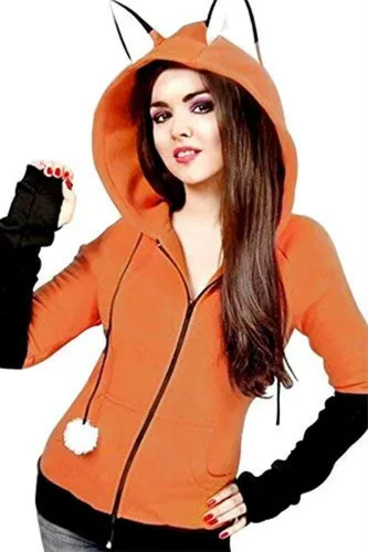 Vista 3 de Fox Ears - Abrigo con capucha para disfraz de zorro