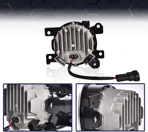 Vista 8 de PIT66 Luz antiniebla compatible con Nissan Murano 2019-2021, niebla LED Claro