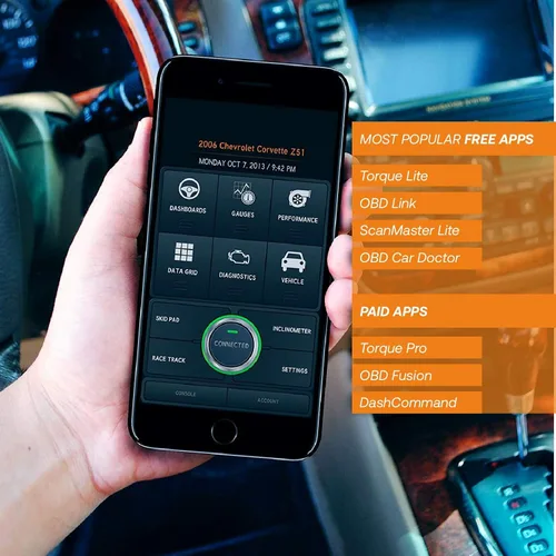 Vista 3 de Lector inalámbrico de códigos OBD2 para autos KOBRA. Herramienta lectora [versión mejorada] se conecta a través de Wifi con cualquier dispositivo
