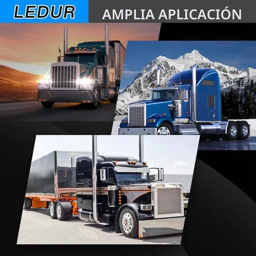 Vista 8 de LEDUR 4 x 6 pulgadas Faros delanteros LED aprobados por DOT, 4 piezas con señal de giro, DRL, alta/baja, haz sellado, rectangular, H6545, luz LED