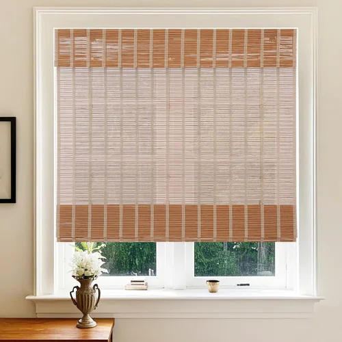 Vista 14 de LETAU - Cortinas de madera para ventanas con cenefa, filtran la luz