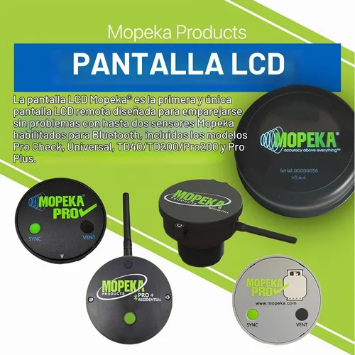 Vista 2 de Mopeka Indicador de pantalla LCD – Se monta magnéticamente en el panel de control de su caravana, salpicadero, tanque de propano o parrilla
