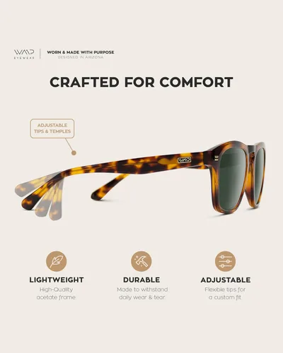 Vista 7 de WearMe Pro - Gafas de sol rectangulares grandes polarizadas retro para hombre
