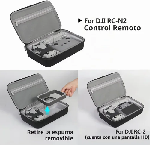 Vista 2 de JSVER Funda de transporte para DJI Mini 4 Pro EVA carcasa rígida funda protectora para DJI Mini 4 Pro/Mini 3/Mini 3 Pro Bolsa de viaje para Mini 4