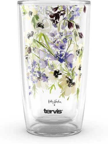 Vista 9 de Tervis Kelly Ventura Floral Vista Collection - Vaso aislado de doble pared hecho en Estados Unidos mantiene las bebidas frías y calientes, 16 onzas