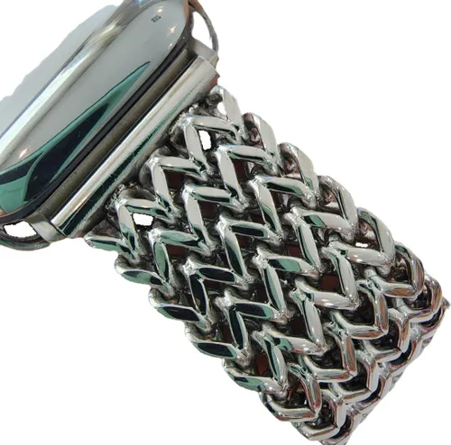 Vista 11 de Adjustable Fashion Chain Link Bracelet Band Compatible with Apple Watch
