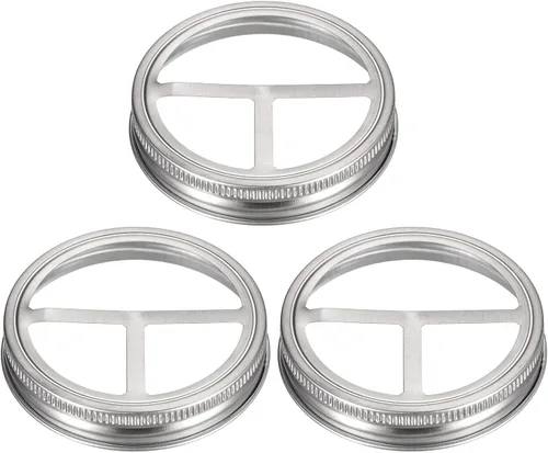 Vista 7 de uxcell Mason Jar - Tapa para cepillo de dientes, 3 piezas, acero inoxidable 304, boca ancha, accesorios de baño para 2 cepillos de dientes y pasta