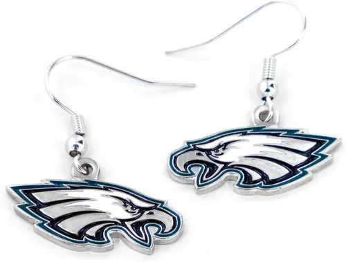 Vista 12 de aminco NFL - Aretes colgantes con logotipo de la NFL para mujer