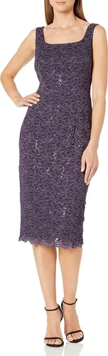 Vista 3 de Alex Evenings Women's Shift Dress with Lace Jacket (Petite and Regular)