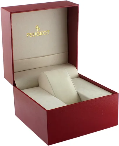 Vista 5 de Peugeot 3041SBK Reloj elegante, con correa negra fina, con diamantes auténticos y circonita cúbica, redondo y plateado, para mujer.
