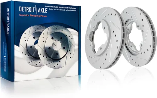 Vista 42 de Detroit Axle - Rotores de freno para Toyota Avalon 2020-2021 Camry 2020-2024, repuesto de rotores de freno de disco perforados y ranurados: rotor