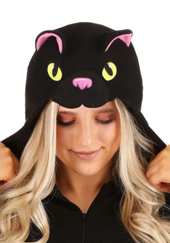 Vista 3 de Disfraz de Mono de Gato Negro para Adultos Multicolor