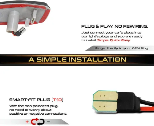 Vista 5 de Kit de lámparas de marcador lateral LED blanco con lente ahumada, compatible con Jeep Renegade 2014, 2015, 2016, 2017, 2018, 2019, 2020, 2021, 2022