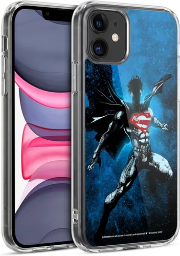 Vista 64 de Head Case Designs Officially Licensed Superman DC Comics Collage 80th Anniversary Gel Case [Military Grade Protection] Compatible with Apple iPhone