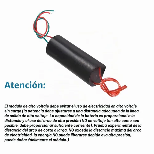 Vista 3 de 2 piezas Generador de alto voltaje DC 6-12V a 1000kV, módulo de potencia de impulso de arco, transformador de alto voltaje