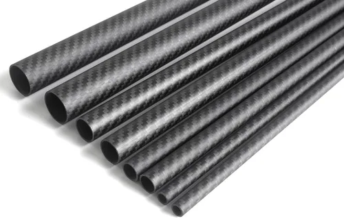 Vista 3 de 4 tubos de fibra de carbono de 0.394 in de 0.394 in x 0.315 in x 12.992 in, disponible de 6/8/12/14/0.630 in, acabado mate envuelto en rollo 3K