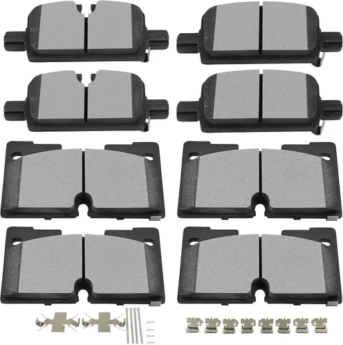 Vista 29 de Juego de pastillas de cerámica, D374 D621 D948 SCITOO 8 piezas de pastillas de freno delanteras y traseras para Honda Civic del Sol 1994-1997