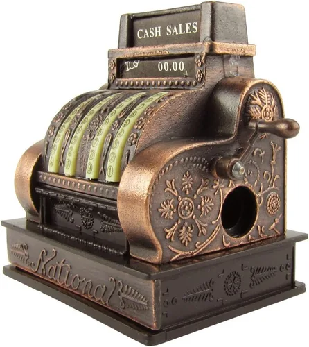 Vista 4 de TREASURE GURUS, LLC 1:6 modelo miniatura caja registradora diorama accesorio metal lápiz sacapuntas