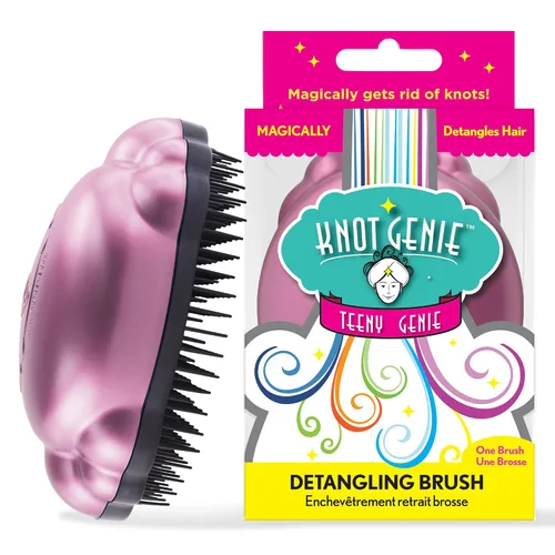 Vista 21 de Knot Genie Teeny - Cepillo desenredante para niños (sueño de aguamarina), cepillo desenredante perfecto para cabello rizado, separa suavemente