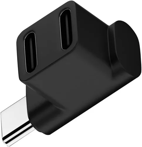 Vista 11 de 10Gbps USB3.0 tipo C macho a OTG dual tipo-A y tipo-C hembra divisor de alimentación y datos con ángulo compatible con Steam Deck portátil