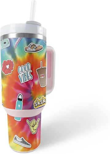 Vista 16 de MightySkins Skin - Vaso de vinilo compatible con Stanley The Quencher H2.0 FlowState de 40 onzas, Typhoon, protectora, duradera y única, fácil