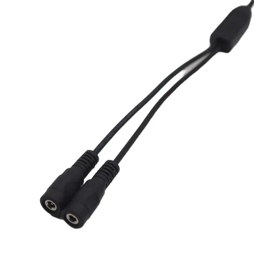Vista 8 de Cable divisor DC Y de 2 piezas, 1 macho a 2 hembras, cable adaptador de extensión de alimentación de CC de 0.138 in x 0.053 in, para cámaras