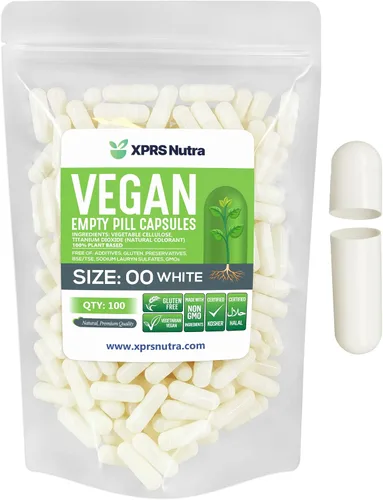 Vista 11 de XPRS Nutra Cápsulas vacías de tamaño 00 – 100 cápsulas veganas vacías – Pastillas vacías vegetarianas – Relleno de cápsulas vegetales DIY