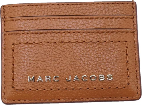Vista 3 de Marc Jacobs S102L01FA21 Funda de piel para tarjeta diaria de almendra ahumada con hardware dorado para mujer, Marrón, Estuche para tarjetas