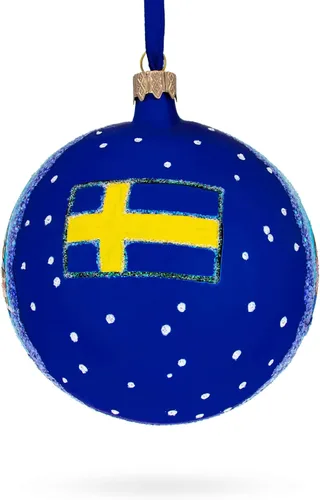 Vista 7 de Castillo de Vadstena, Estocolmo, Suecia, bola de cristal, adorno navideño de 4 pulgadas