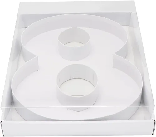 Vista 12 de WENPACK 2025 - Caja de regalo de cartón con forma de tapa transparente (negro, tapa graduada)