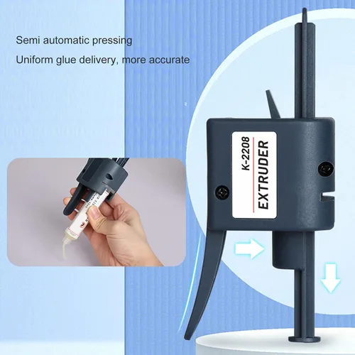 Vista 8 de Extrusora de pasta de soldadura K2208 con boquillas de 0.051 in, dispensador de pegamento de flujo de soldadura semiautomático portátil