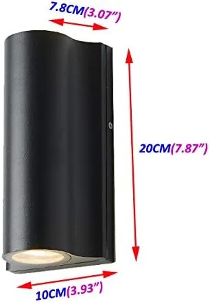 Vista 2 de Apliques de pared LED de 14 W para exteriores e interiores, impermeable, iluminación arriba/abajo, puerta de puerta, escalera, montaje