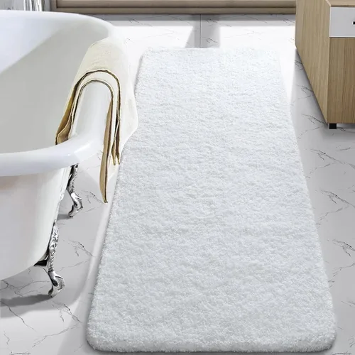 Vista 54 de LOCHAS Alfombra de baño de microfibra antideslizante de 36 x 24 pulgadas Gris