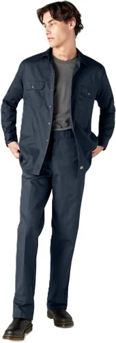 Vista 29 de Dickies Camisa de trabajo de manga larga para hombre Air Force Blue V1