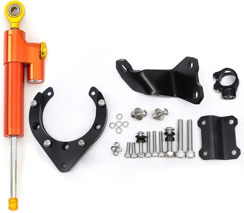 Vista 8 de PROCNC - Kit de soporte de montaje estabilizador de aluminio para motocicleta CNC para Yamaha MT07 FZ07 2020 2021 2022 2023 (negro + negro)