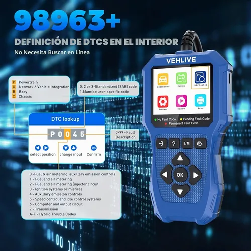 Vista 7 de Herramienta de Medición y Diagnóstico del Sistema de Motocicleta, Escáner Moto OBD2 con Prueba de Voltaje, Lector de Códigos de Fallas