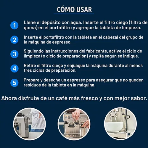 Vista 7 de Essential Values - Pastillas de limpieza para máquina de café expreso (30 unidades), compatibles con Breville Barista Express, Gaggia, Delonghi