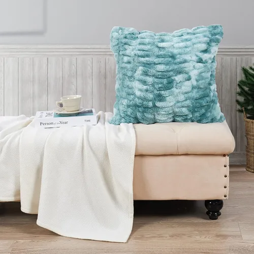 Vista 4 de Home Soft Things Shar Pei - Juego de 2 fundas de almohada decorativas, suaves, esponjosas y elegantes, fundas de almohada para sofá, enrejado, 26 x