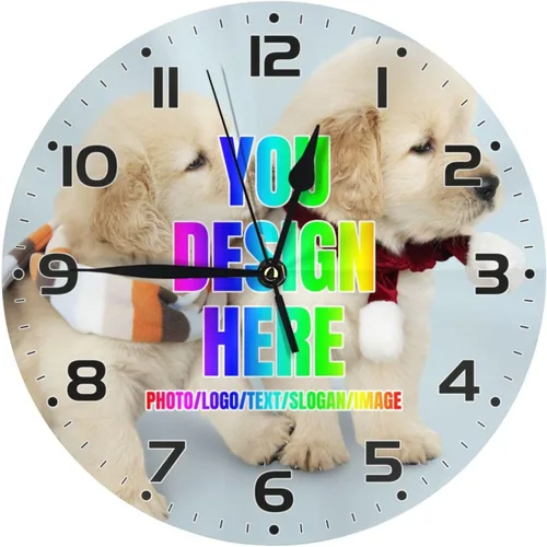 Vista 10 de Reloj de pared personalizado con diseño de planeta y galaxia para habitación de niños, reloj de pared personalizado con nombre de niño, regalo
