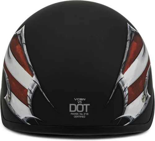 Vista 4 de VCAN Cruiser Patriotic Eagle USA Graphics - Casco para motocicleta